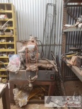 Rockwall Saw, Caterpillar Steps, Air Hose and ither Items