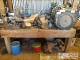 A Wisconsin Motor, Gas Cans and other misc. Items
