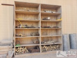 Shelving Unit with Large Studs with Nuts, Trailer Jacks and More