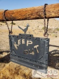 Custom All Metal KEEP OUT sign