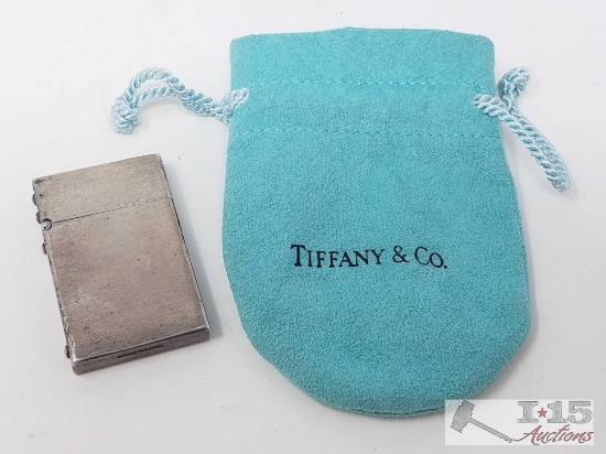 Sterling Silver Tiffany and Co Lighter with Pouch, 39 grams