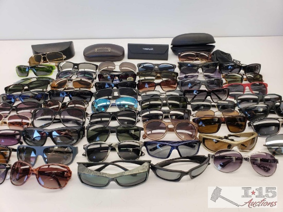 Huge Lot of Assorted Sunglasses and Cases