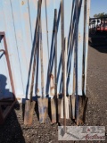 Assortment of Metal Shovels and Pry Bars