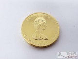 1984 Canada 1ozt Fine .999 Gold Leaf Coin