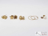 14k Gold Earrings, 4g