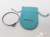 Sterling Silver Tiffany & Co Bracelet with 14k Gold Trim, 13 grams