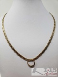 14K Gold Ring 1 Gram, Necklace Marked 14k(Necklace Sticks to Magnet)