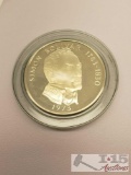 1973 20 Balboas Panama Large Silver Proof Coin, 129.59 grams