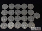 21 Franlkin Half Dollars Misc Years and Mints 262g