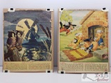 2 Pieces from Morrell's Walt Disney 1942 Calender