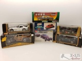 5 Model Cars, Model Kit and Display Case