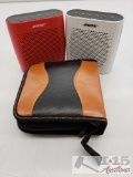 2 Bose Bluetooth Speakers and Cd Case