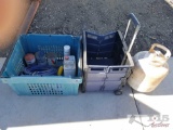 Propane Tank, Brake Fluid, Air Hose, a Tote With Wherls and more