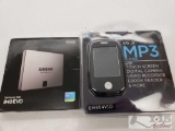 Samsung 500GB Solid State Drive and Ematic 4GB E6 Jr. MP3 Player