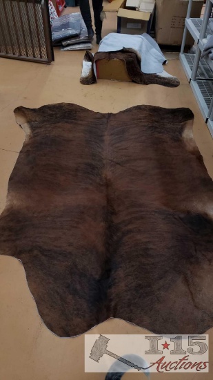 New Full Brindle Argentina cowhide ..Approx. 7ft x 6 1/2 ft