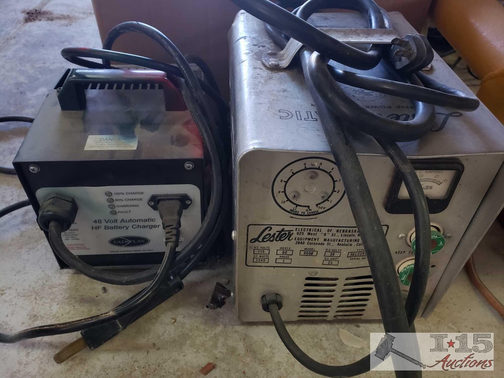 2 Golf Cart Battery Chargers | Industrial Machinery & Equipment Auto Repair  Equipment Car Battery Chargers | Online Auctions | Proxibid