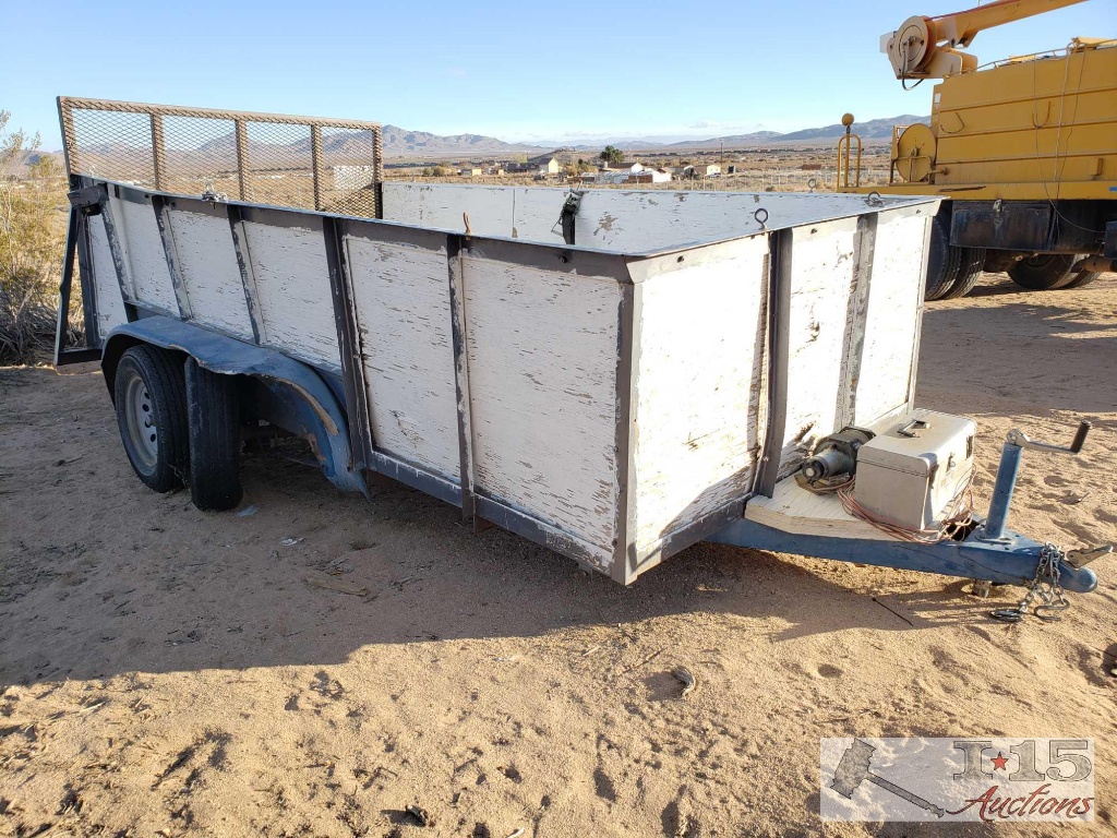 Wood Utility Trailer (Bent axle and broken leaf)