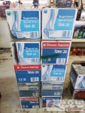 9 New Boxes of Cheveron Supreme SAE 10W-30, Case of Chevron ATF