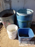Barrels and Trash Cans
