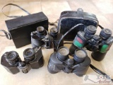 4 Binoculars and 2 Cases
