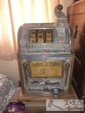 Vintage Genuine 1924 Mills Liberty Bell Nickel Slot Machine ?Works!!!?