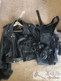 First Genuine Leather Jacket and Sasson?s Leather Chaps