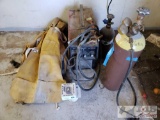 Century Wire Feed Welder, 2 Argon Tanks Leather Welding Jacket and Apron