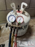 Approx 50 lbs of R 12 Freon and gauge set