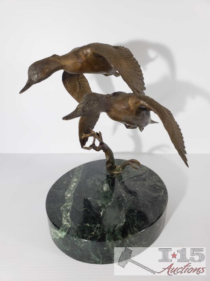 "Wispering Pinions" Limited Edition Greenwing Teal Bronze by William Davis, 1979, 9/15