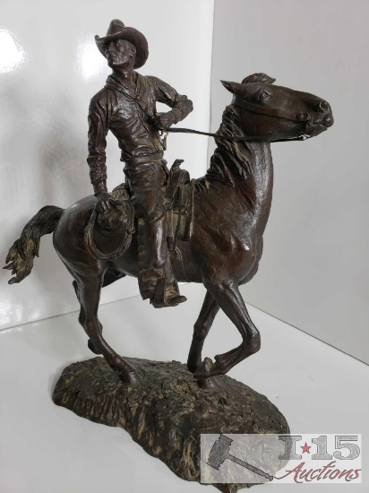 "Cowboy Astride a Horse" Bronze by Gordon Phillips