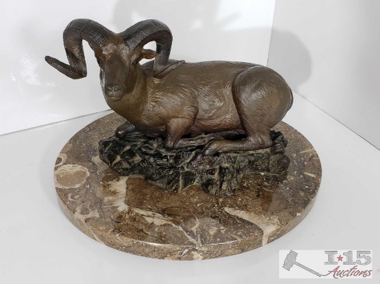 "A Windless Ledge" Limited Edition Dall Ram Bronze by William Davis, 1979, 7/21