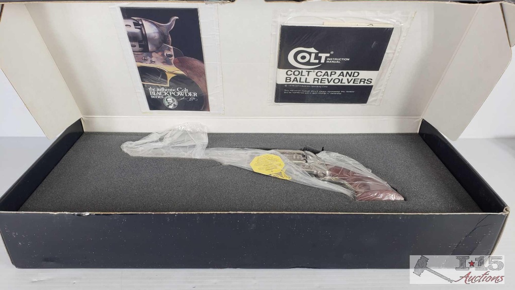 Colt 1851 Navy Model F1100 .36 Cal Black Powder Revolver, Original Box, Never Fired