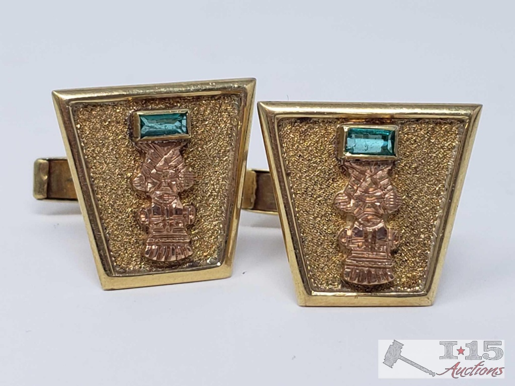 18k Gold Cufflinks 9.9g