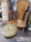 Wooden Rocking Chair and Stool