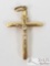 18k Gold Cross Pendent, 2g