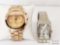 Mens Silver Tone Polo Watch and Mens Rose Gold Geneva Watch