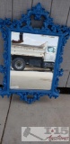 Hanging Blue Decorative Mirror