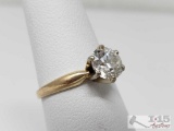 14k Gold Solitaire Diamond Ring over  1ct,  2.2g, Size 5. Current  Appraisal $9850.00