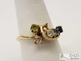10k Gold Ring with Diamonds, 3.4g, Size 8.5