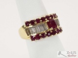 14k Ring with Rubies, 5.4g, Size 5
