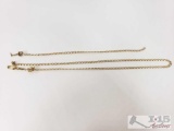 Peices of 14k Gold Necklace Chain, 4.4g