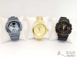 2 G-Shock Mens Watches & 1 Kenneth Cole Reaction Mens Watch