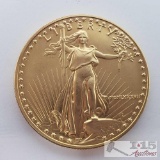 1988 1 oz Fine Gold $50 Walking Liberty Coin in Case