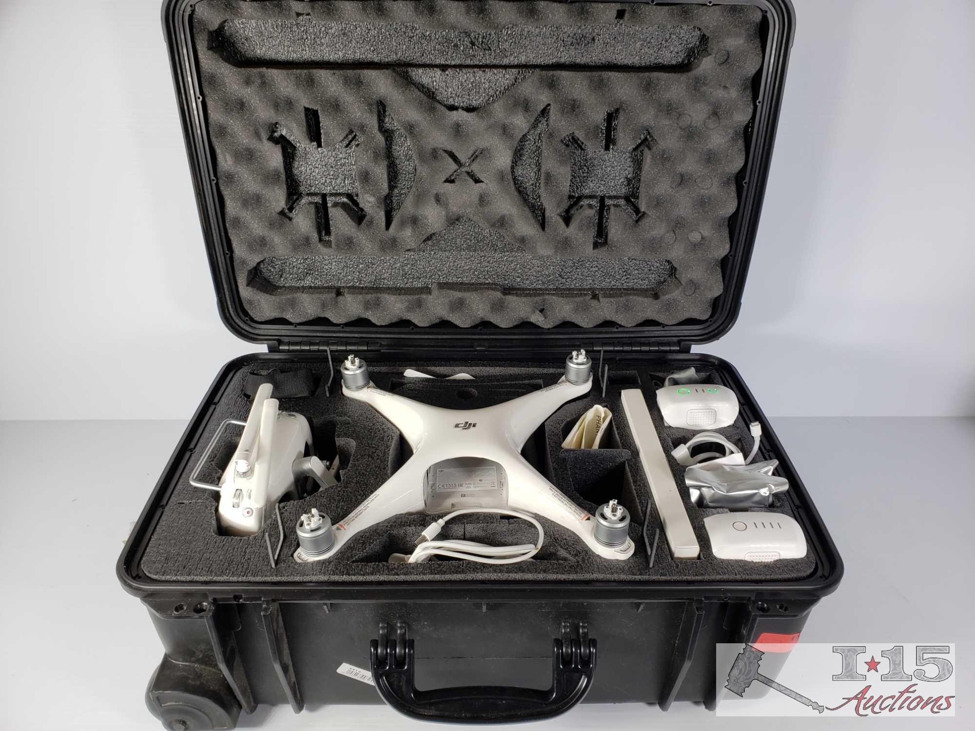 DJI Phantom 4 Drone Model WM331A with Case 2 | Proxibid