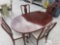 Cherry Veneer Dining Table with a Leaf and 4 Chairs