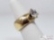 14k Gold Ring with 2.5ct CZ Stone, 16.8 grams, Size 6