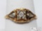 14k. Gold Ring with 1/16ct Center Diamond, 1.8