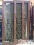 3 Dark Wood & Black Iron Screen Doors Assorted Sizes See Below 79 1/2