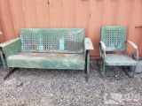 Steel Swinging Bench And Chair