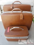 3 Piece Vintage Samsonite Luggage Set Excellent Condition